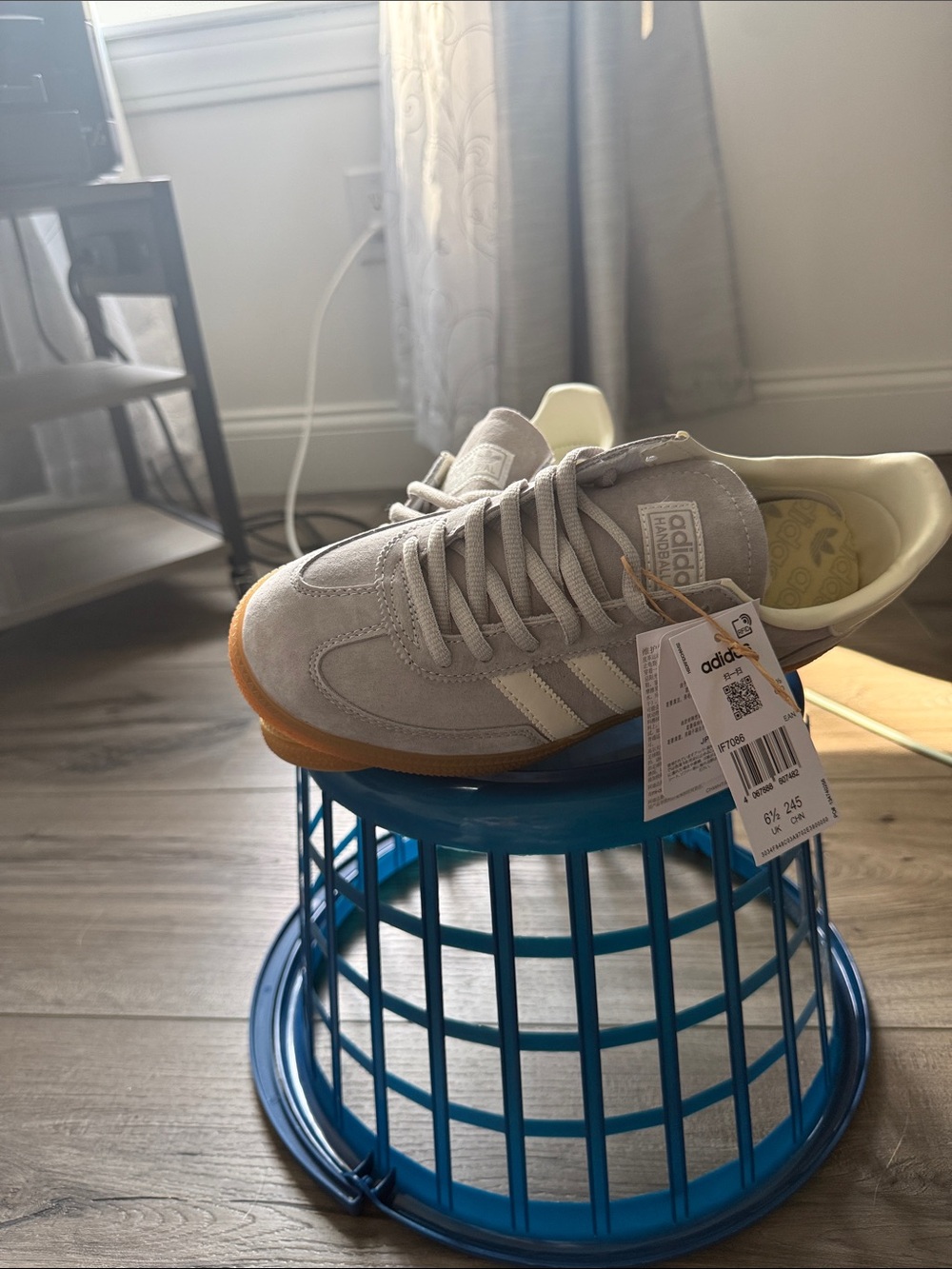 Adidas Women’s Gum Sole Suede Sneakers - Light Gray